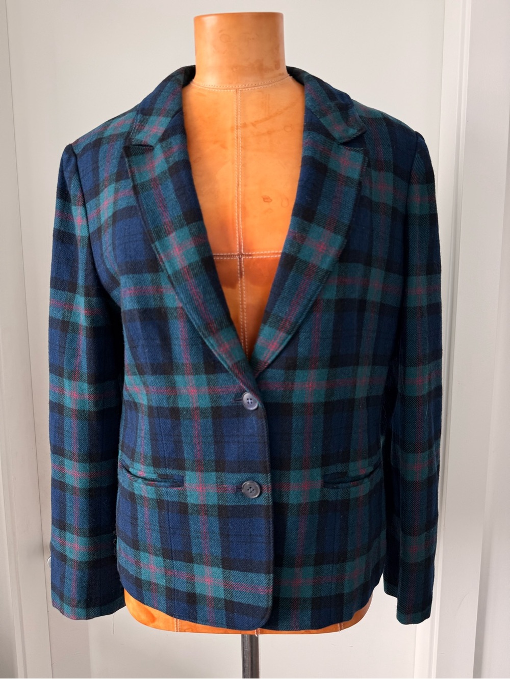 Vintage Pendleton Women’s Tartan Wool Blazer Size M